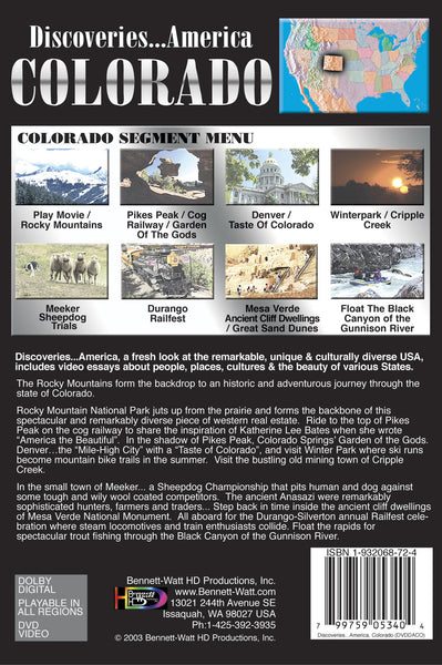 Travel Colorado DVD | Colorado, Rocky Mountains Video – Bennett