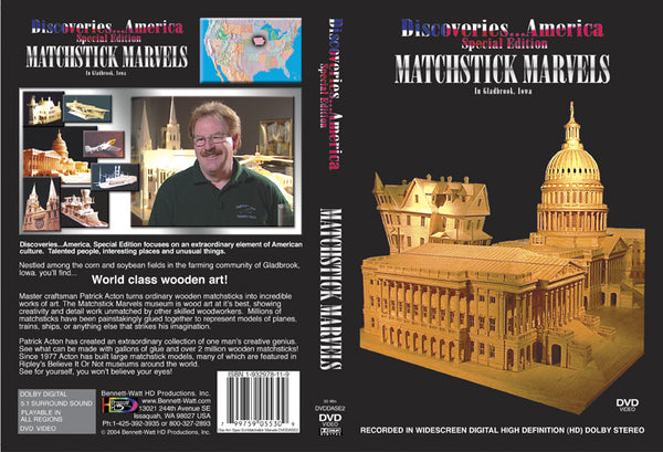 その他 Discoveries America: Matchstick Marvels [DVD] Matchstick Marvels (Iowa) DVD | Iowa Travel Videos – Bennett