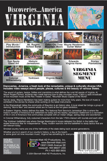 Discoveries America Virginia Travel Video|Virgina Video – Bennett
