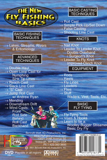 New Fly Fishing Basics DVD  How to fly fish video – Bennett-Watt  Entertainment, Inc. / Anglers Book Supply