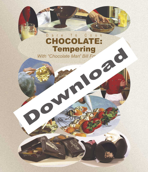 Download Dare To Cook Chocolate, Tempering w/ Chocolate Man Bill Fredericks to learn about tempering.