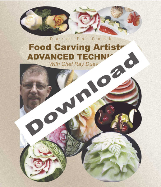 Learn advanced techniques in Food Carving Artistry, Advanced Techniques w/ Chef Ray Duey.
