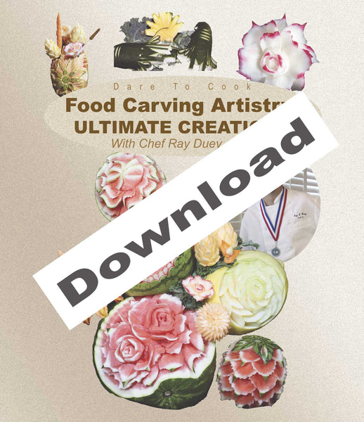Watch Dare To Cook Food Carving Artistry, Ultimate Creations w/ Chef Ray Duey and learn everything from melons to flowers.