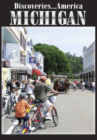 Discoveries America Michigan teaches you about the three Great Lakes that surround this state.