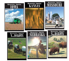 Discoveries America Upper Mid-West States 5 DVD Collection finishes off the last of the states- North Dakota, Iowa, Kansas, Missouri Nebraska, and South Dakota.