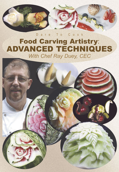 Food Carving Artistry, Advanced Techniques with Chef Ray Duey, CEC shows you how to create more delicate designs