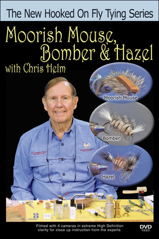 The New Hooked on Fly Tying Series, Moorish Mouse, Bomber, and Hazel with Chris Helm shows you to tie 3 different patterns.